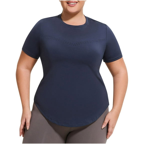 Bpmpbo Womens Workout Tops Short Sleeve Tee Shirts Quick Dry Athletic Shirts Women Loose Gym Running Tops