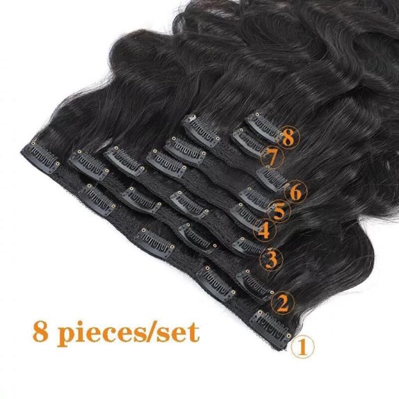 Bpolished Beauty Supply Human Hair Clip-in - Body Wave - 18"