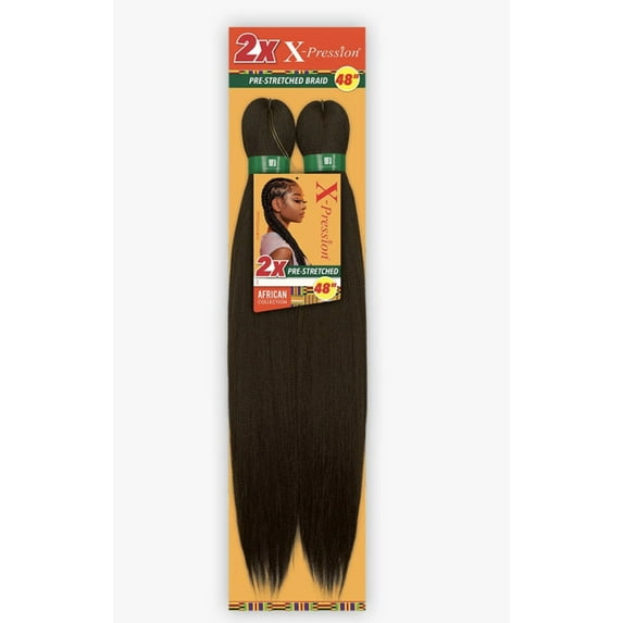 Bpolished Beauty Supply Sensationnel African Collection 2x X-pression Pre-stretched Braid 48" - Blue