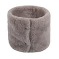 thumbnail image 1 of Bpxiofoy Neck Gaiter， Fleece Face Scarf， Winter Furry Plush Neck Warmer Solid Color Windproof Buttons Circle Loop Scarf， Neck Warmer For Outdoor Sports Purple One Size, 1 of 4