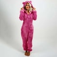 thumbnail image 1 of Bpxiofoy Nightgowns for Women Womens Pajama Sets Artificial Wool Long Sleeve Pajamas Zipper Hooded Pajamas Warm Rompe Cute Ears Sleepwear Womens Loungewear Set Rompers for Women Hot Pink Xxl, 1 of 8