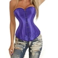 thumbnail image 1 of Bpxiofoy Shapewear Tummy Control Bodysuits for Women Overbust Sweetheart Up Plastic Bones Corset Bustier Top Vintage Underbust Tummy Control Underwear Thong Shapewear Tummy Control Purple M, 1 of 4