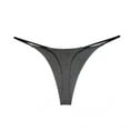 thumbnail image 1 of Bpxiofoy Thongs for Women Panties for Women Women Double Strap Thong Low Waist Double Cotton T Shape underwear for Women Thongs Gray S, 1 of 2
