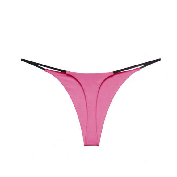 Bpxiofoy Thongs for Women Panties for Women Women Double Strap Thong Low Waist Double Cotton T Shape underwear for Women Thongs Hot Pink Xxl