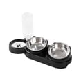 thumbnail image 1 of Bpyeka 3-in-1 Elevated Cat Bowl Set, Tilted Whisker Friendly Raised Cat Food & Water Bowl with Automatic Water Dispenser, Non-Slip Cat Feeding Station for Indoor Cats, 1 of 6