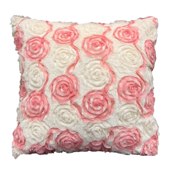 Bpyeka 45x45cm Valentine's Day Lace Rose Pillow Cover - Decorative Cushion Case for Sofa, Bed & Home Decor