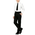 thumbnail image 1 of Bpyeka Boys' Formal Three-Piece Set, Long Sleeve Button-Down Shirt, Dress Pants and Necktie for School Events and Performances for Kids 2-15 Years, 1 of 7