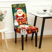 Bpyeka Christmas Chair Cover 1 Piece Christmas Dining Table Chair Protector Elastic Chair Cover Washable Suitable for Restaurant Hotel Party Wedding,Holiday Products,Fall Decor