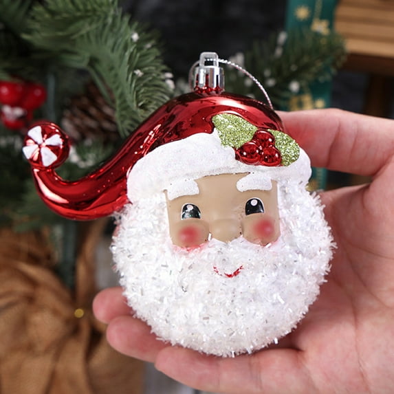 Bpyeka Christmas Decoration Pendants Plastic Powder Painted Christmas Tree Ornaments Dress Up Props,Holiday Products,Christmas Gifts