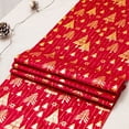 thumbnail image 1 of Bpyeka Christmas Tree Table Runner Cloth Hot Velvet Polyester Table Flag Year Printed Christmas Holiday Gathering Table Flag,Holiday Products,Christmas Decorations, 1 of 6