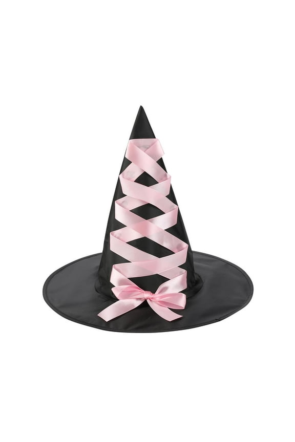 Halloween Witch Hat Festival Party Pointed Hat Tie Wraps Hats