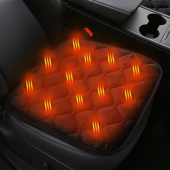 Bpyeka Heated Car Seat Cushion USB Portable Car Heating Pad Back Heating and Ventilation Function Winter Driving,Electric Blankets,Home Essentials