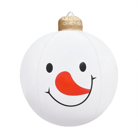 Bpyeka Home Decor,PVC Inflatable Ball Christmas Holiday Garden Decoration Pendant White Snowman Inflatable Christmas Ball,Holiday Products,Christmas Decor