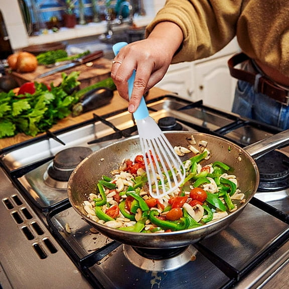 Bpyeka Kitchen Essentials Stainless Steel Frying Spatula Steak Spatula Hamburger Spatula Non-stick Cooking Spatula Pancake Frying Fish Spatula Small Leak Spatula Cooking Spatula Kitchen Appliances