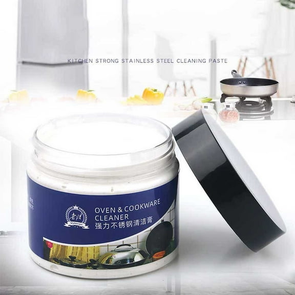 Bpyeka Kitchen Multi-purpose Decontamination Paste Stainless Steel Cleaning Paste Pot Bottom Polishing Rust Removal Cleaner 100g,Household Cleaners,Cleaning Supplies