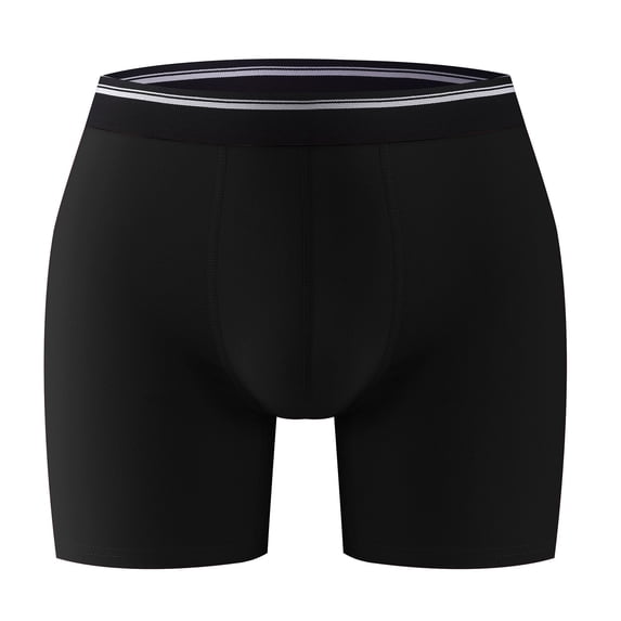 Bpyeka Men's 100% Cotton Fly-Front Boxer Briefs, Solid Color Comfortable Underwear, S-2XL