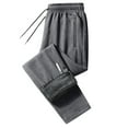 thumbnail image 1 of Bpyeka Men's Big & Tall Fleece Lined Sweatpants Elastic Drawstring Zipper Pockets Warm Straight Leg Trousers 3XL-5XL, Gray, 1 of 4