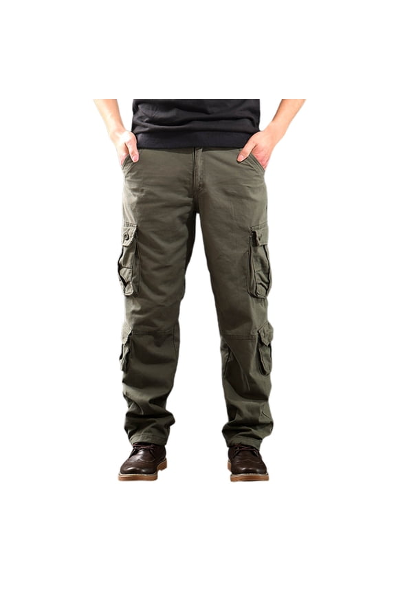 Men's Big & Tall Tactical Cargo Pants Fleece Lined Soft Shell Stretch Sport Long Pants Windproof Waterproof Warm Hiking Outdoor Trousers 3XL-5XL