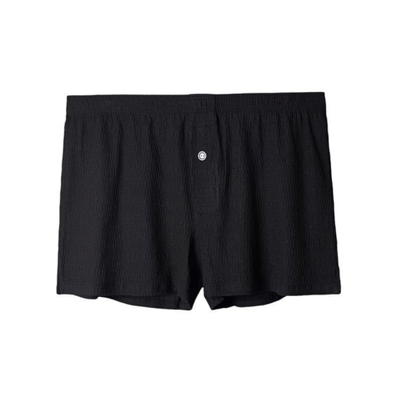 Bpyeka Men's Breathable 100% Cotton Boxer Shorts, Comfortable Home & Athletic Underwear, M-2XL, Black