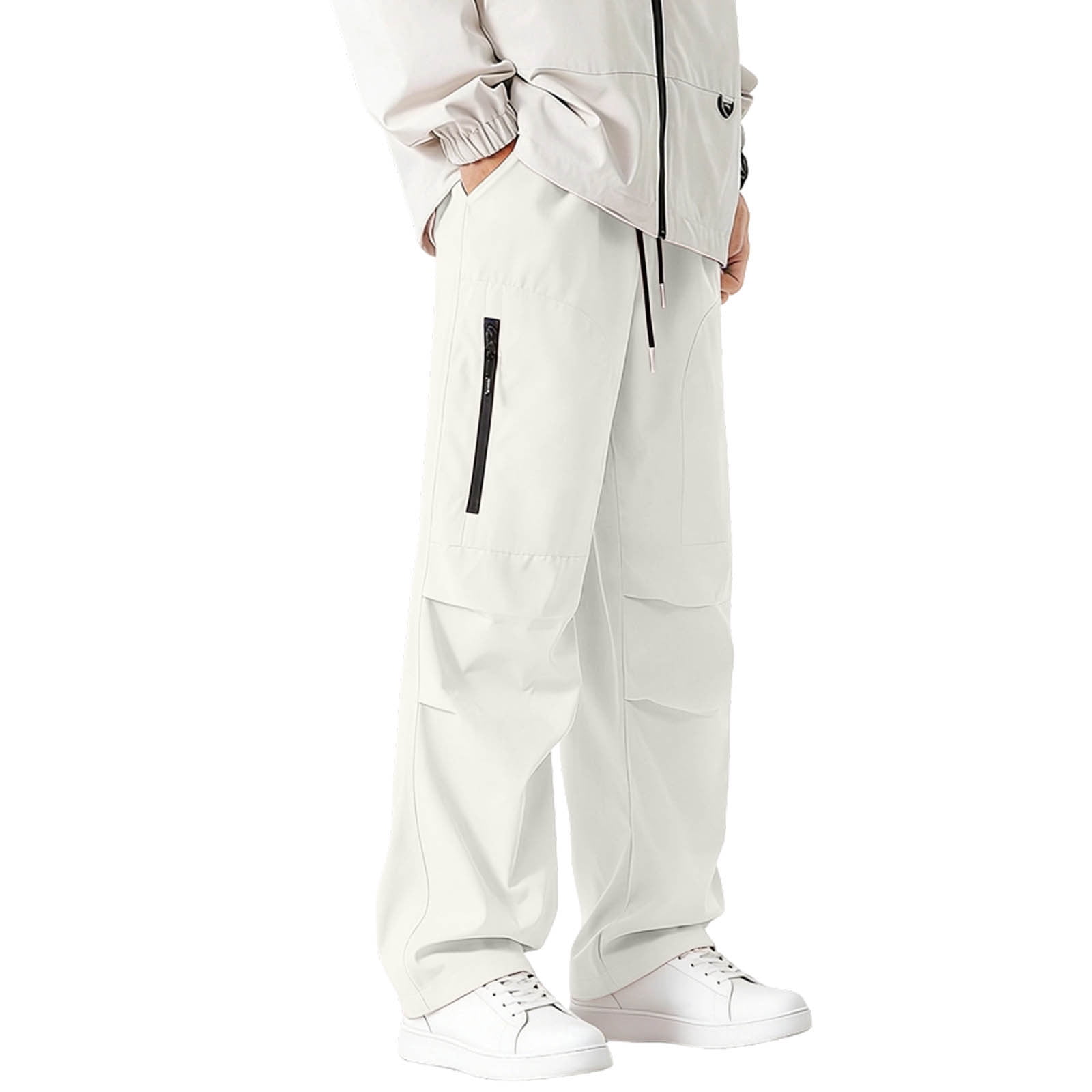 Bpyeka Men's Cargo Jogger, Lightweight Drawstring Waist Water Resistant ...