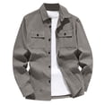 thumbnail image 1 of Bpyeka Men's Cargo Shacket Button Front Multi Pocket Chest Flap Pockets Relaxed Fit Spring Casual Utility Outerwear Jackets XS-2XL, 1 of 5