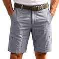 thumbnail image 1 of Bpyeka Men's Casual Embroidered Chino Shorts, Solid Cotton Blend Straight Leg Shorts with Pockets for Work, Golf and Everyday, 1 of 9