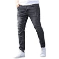 thumbnail image 1 of Bpyeka Men's Casual Stretch Skinny Jeans, Button & Zipper Fly Slim-Fit Jogger Denim Pants with Pockets, 1 of 6