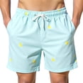 thumbnail image 1 of Bpyeka Men's Duck Print Swim Trunks, Elastic Waist Drawstring Board Shorts with Side Pockets, Quick-Dry Casual Swimwear for Summer Beach & Pool, S-2XL, Light Blue, 1 of 5
