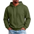 thumbnail image 1 of Bpyeka Men's Fleece Hoodie Drawstring Closure Kangaroo Pocket Ribbed Cuffs Pullover Casual Top S-3XL, 1 of 9