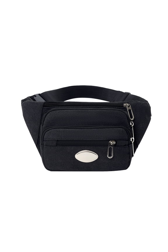 Men's Multi-Pocket Utility Belt Bag - Large Capacity Canvas Tool & Phone Pack with Adjustable Strap for Cycling, Hiking & Work