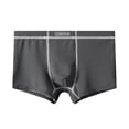 thumbnail image 1 of Bpyeka Men's Textured Nylon-Spandex Stretch Waist Boxer Briefs, Mid-Rise Lightweight Breathable Underwear, M-3XL, Gray, 1 of 5