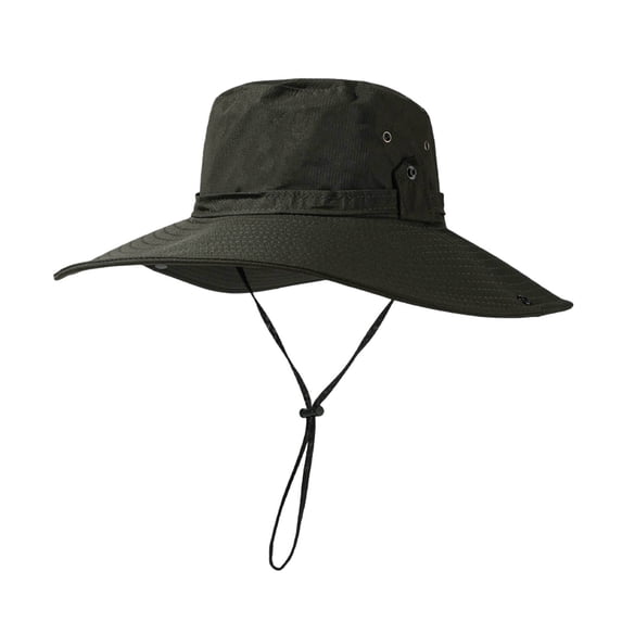 Bpyeka Men's Wide Brim Sun Hat, UPF 50+ Polyester Fishing & Hiking Bucket Hat, One Size
