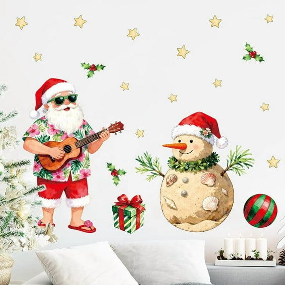 Bpyeka Painting Christmas Elementsbearded Bedroom Background Decoration Wall Stickers,Home Decor,Christmas Decorations