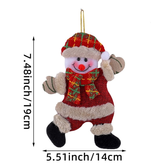 Bpyeka Pendant,Christmas Decorations Figurines Pendants Dancing Elderly People Snowmen Deer Bears Fabric Dolls Small Pendants Hanging Gifts,Christmas Gifts,Christmas Decor