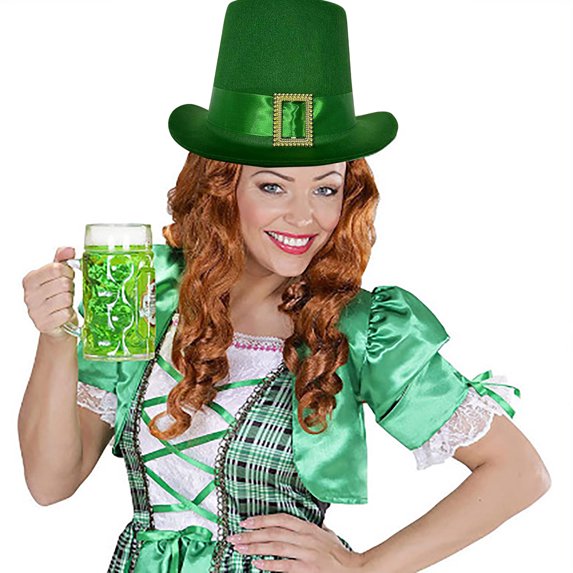 Bpyeka St. Patrick's Day Irish Top Hat - Classic Formal Hat for Unisex Costume, Party & Parade