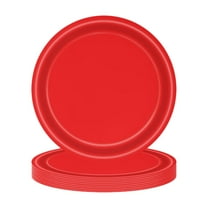 Bpyeka Tablewares,Christmas Party Supplies Red Plates Festive Tableware Paper Plates for Christmas Party,Holiday Products,Christmas Decor