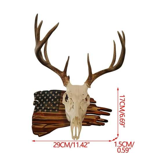 Bpyeka USA Flag Decor Hooker Pedestal Prey Display Rack for Hanging and Mounting Taxidermy Deer Antlers and Other Skulls,Home Improvement,Household Essentials