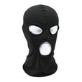 thumbnail image 1 of Bpyeka Unisex 3-Hole Lightweight Balaclava, Breathable Windproof Helmet Liner Motorcycle Cycling Sports Face Cover Free Size, Black, 1 of 2