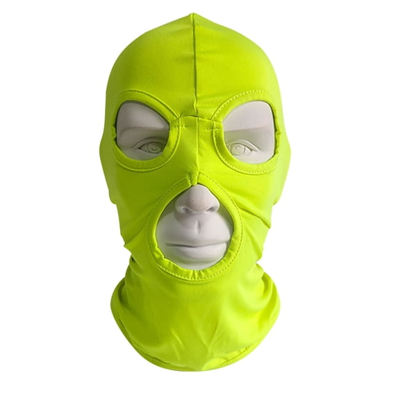 Bpyeka Unisex 3-Hole Lightweight Balaclava, Breathable Windproof Helmet Liner Motorcycle Cycling Sports Face Cover Free Size, Green
