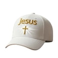 thumbnail image 1 of Bpyeka Unisex Christian Cross Baseball Cap, Stylish Embroidered Duckbill Cap for Everyday Wear & Outdoor Activities, One Size, 1 of 3