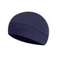 thumbnail image 1 of Bpyeka Unisex Stretch Sleep Beanie, Soft Comfortable Head Wrap Skull Cap Free Size, Blue, 1 of 3