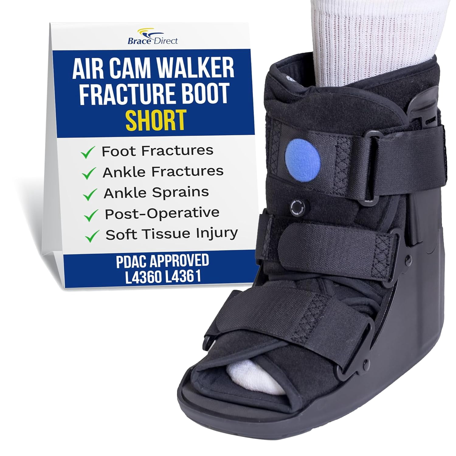ProtechTor Moonboot 3.0 Ankle Walker - Air Pump Walking Boot For Broken Foot Or Sprained Ankle