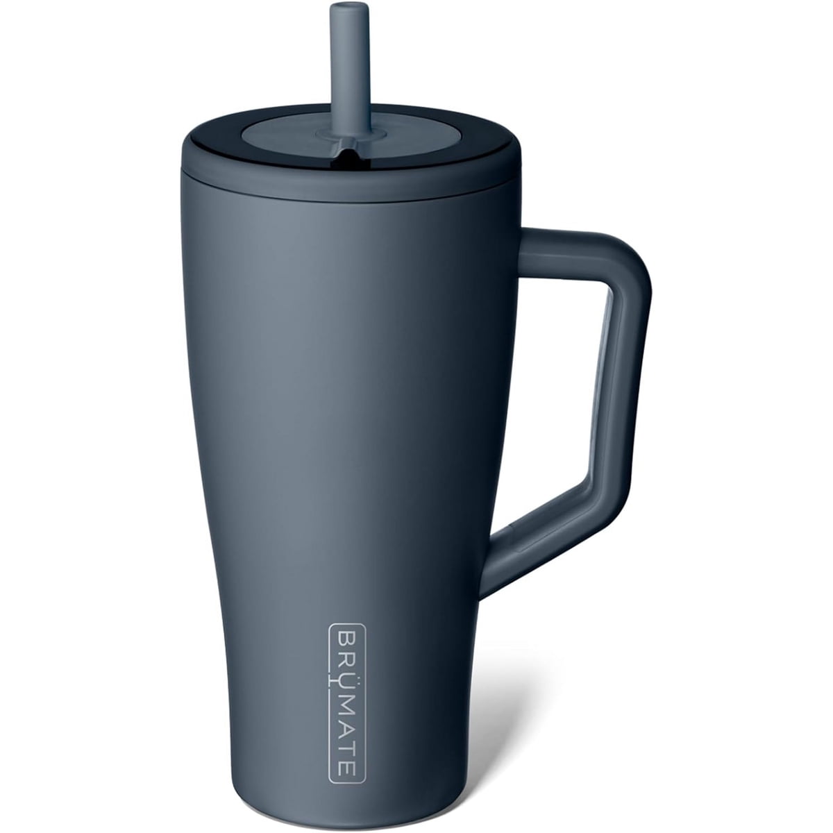BrüMate Era 30 oz Tumbler with Handle and Straw | 100% Leakproof Insulated Tumbler with Lid and Straw | Made of Stainless Steel | Cup Holder Friendly Base | 30oz (Nightfall Blue)