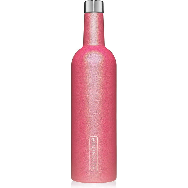 Br Mate Winesulator 25 Oz Triple-Walled Insulated Wine Canteen Made Of  Stainless Steel, 24-hour Temperature Retention, Shatterproof, Comes With  Matching Silicone Funnel (Glitter Neon Pink) 