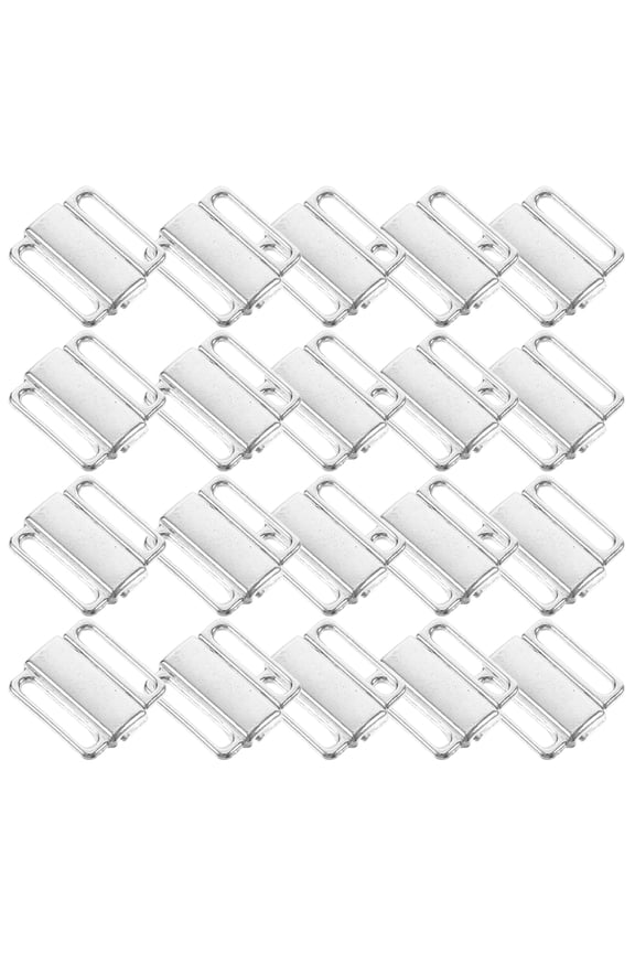 Bra Clasps Hooks for Women Made of Durable Alloy Silver Color 1Set 50Pcs 12MM