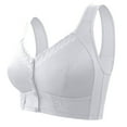 thumbnail image 1 of Bra - Comfortable Front Button Wireless Shaping Bra, No Underwire Front Closure Bras for Older Women White 36, 1 of 4