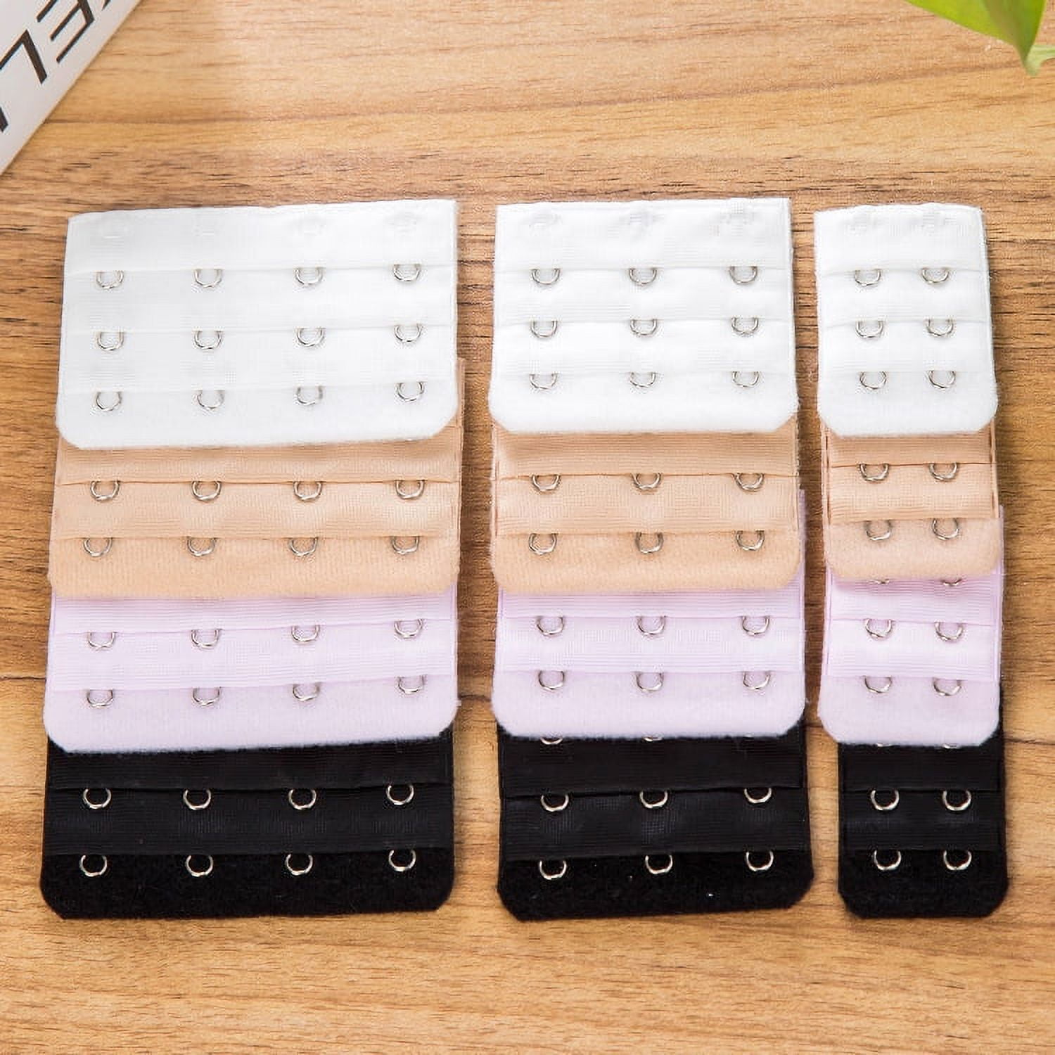 Unique Bargains Bra Underwear Hook Eye Clasp Buttons Black 2.4cm Length 10  Sets