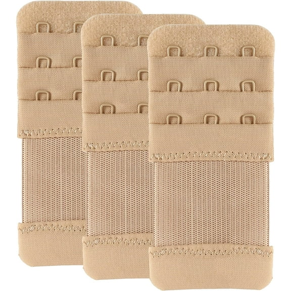 Bra Extender 3 Hook Elastic Stretchy Bra Band Extension 3pcs-Pack