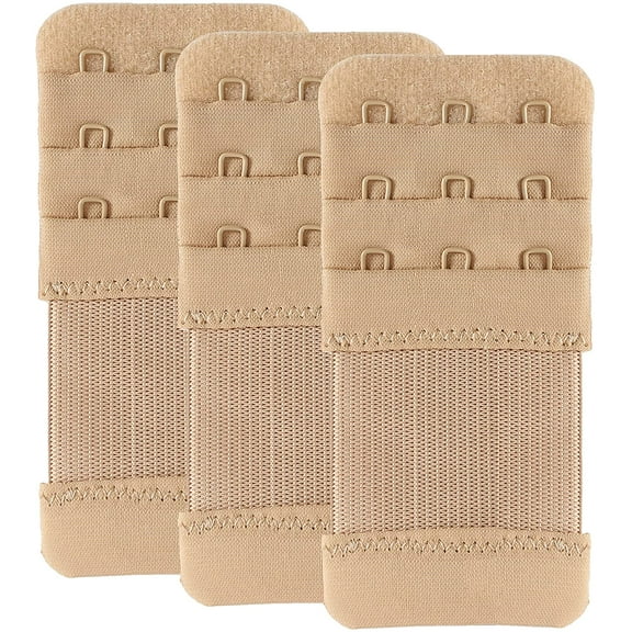 Bra Extender 3 Hook Elastic Stretchy Bra Band Extension 3pcs-Pack