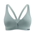 thumbnail image 1 of Bra Front Button Closure Straps Adjustable Bralette Seamless bras, 1 of 5